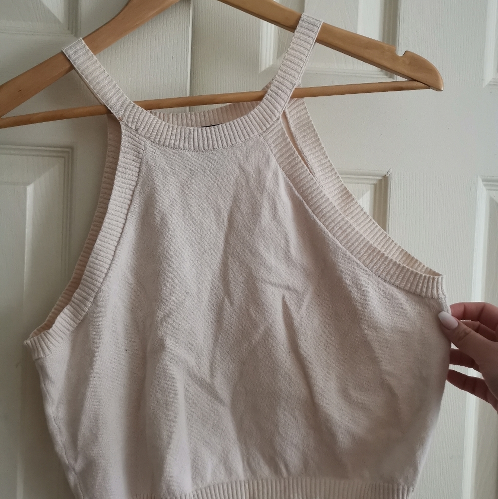 Forever 21 Cream Crop Top